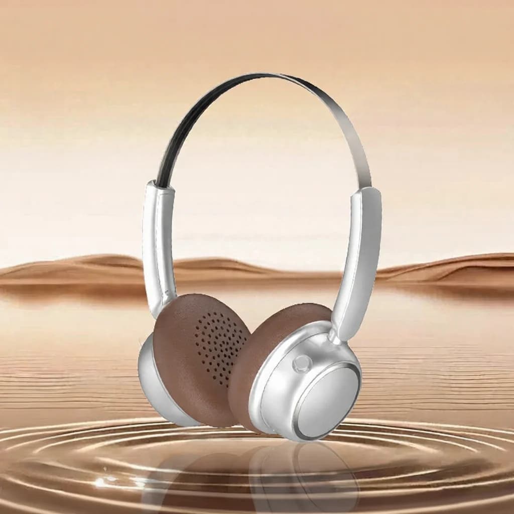 Retro stiilis juhtmevabad Bluetooth-kõrvaklapid metallist peapaela ja pika aku kestvusega