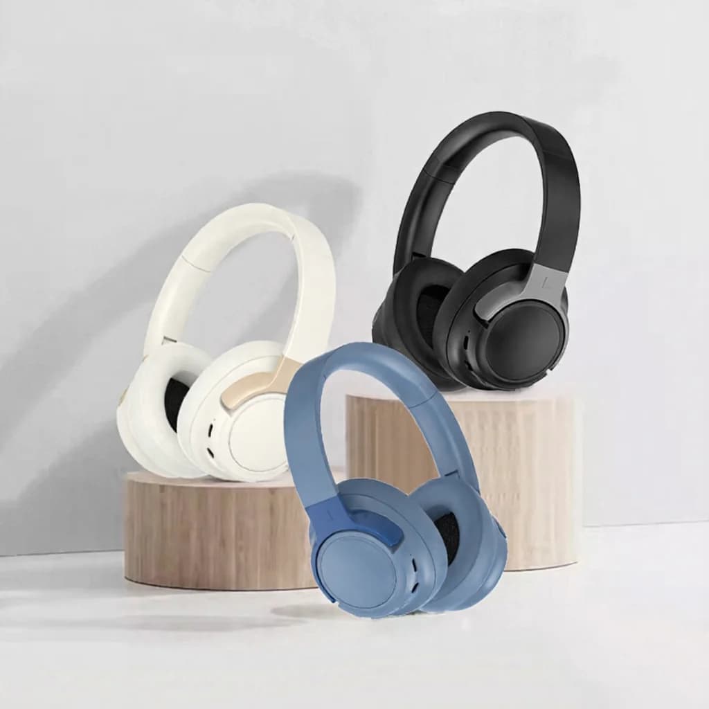 Aktiivse mürasummutusega kõrvapealsed juhtmevabad Bluetooth-kõrvaklapid