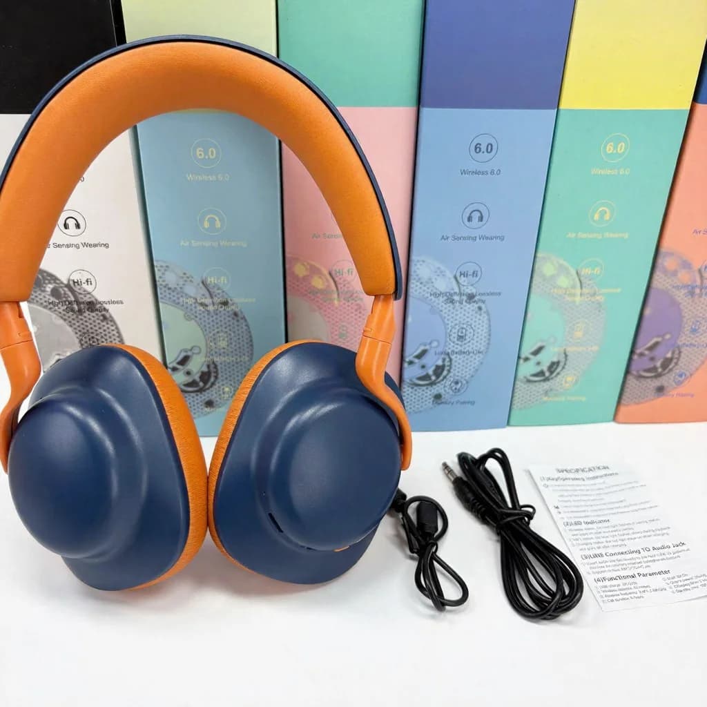 Kõrvapealsed juhtmevabad Bluetooth-kõrvaklapid FM-raadio ja Type-C laadimisega