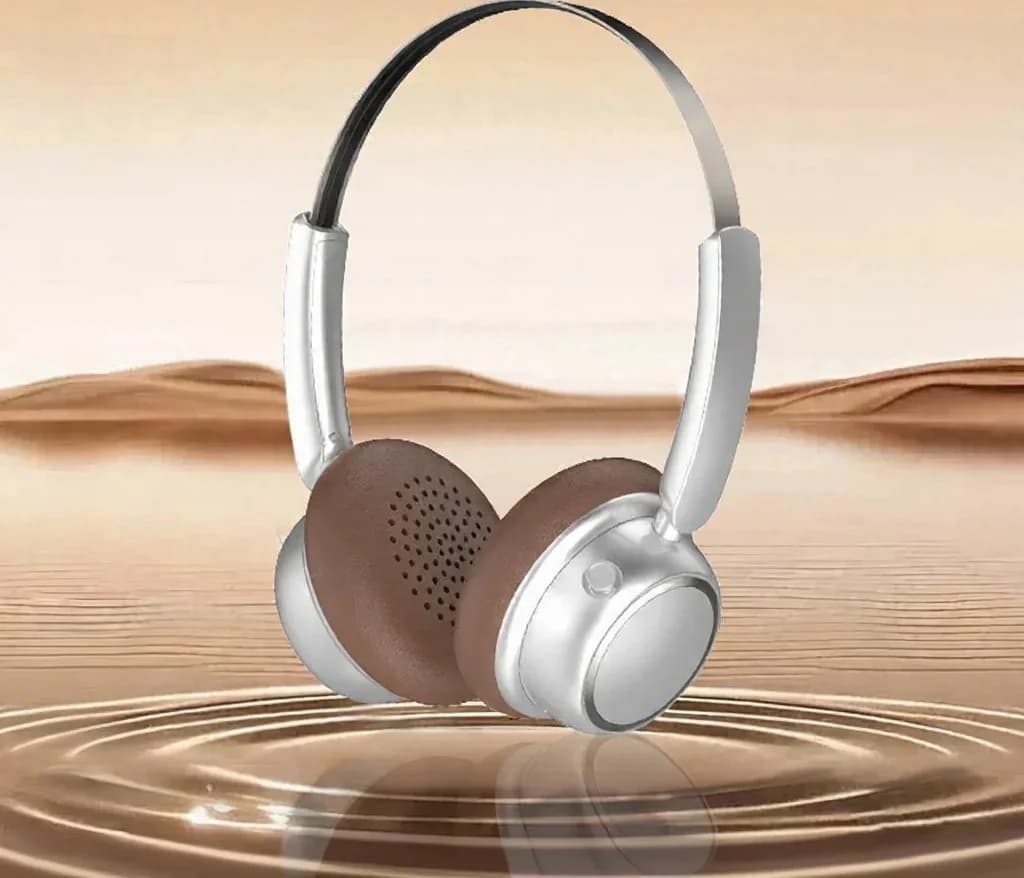 Retro stiilis juhtmevabad Bluetooth-kõrvaklapid metallist peapaela ja pika akuga