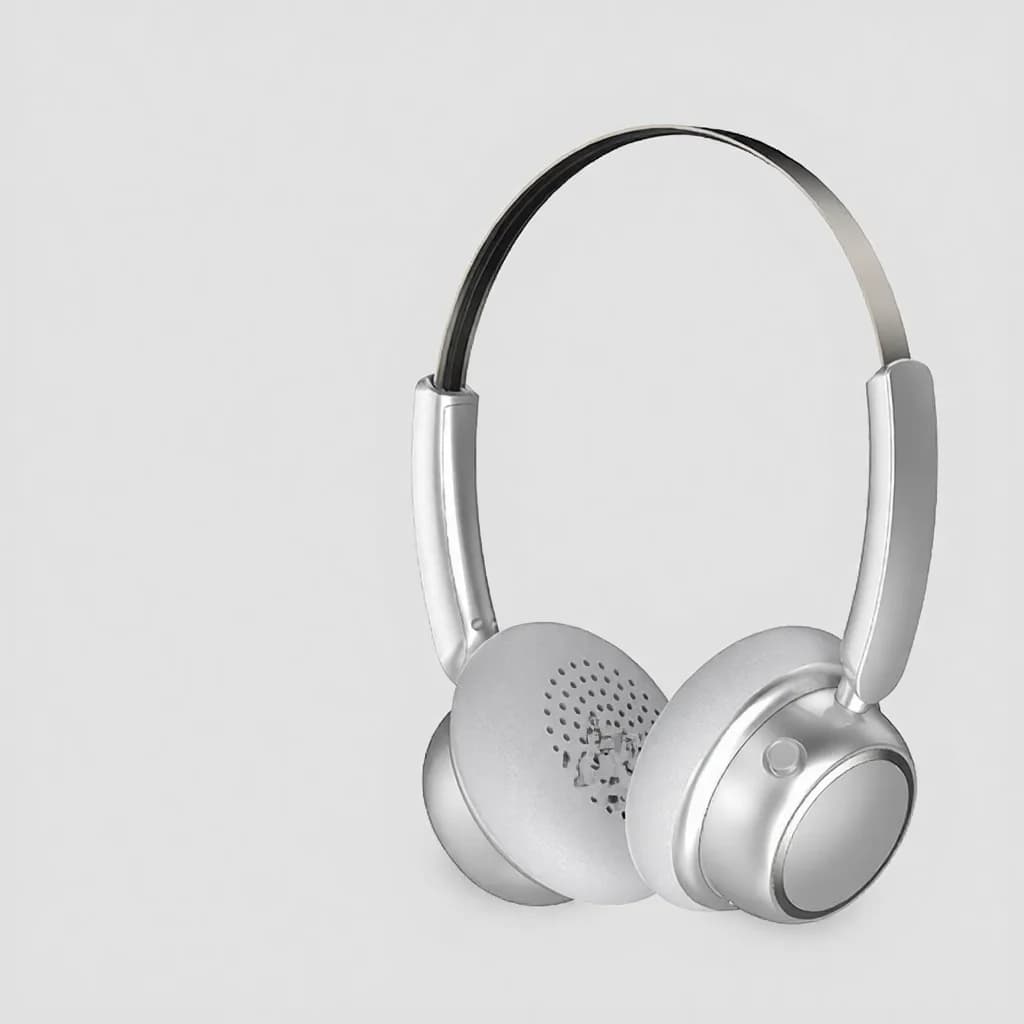 Retro stiilis juhtmevabad Bluetooth-kõrvaklapid metallist peapaela ja pika aku kestvusega