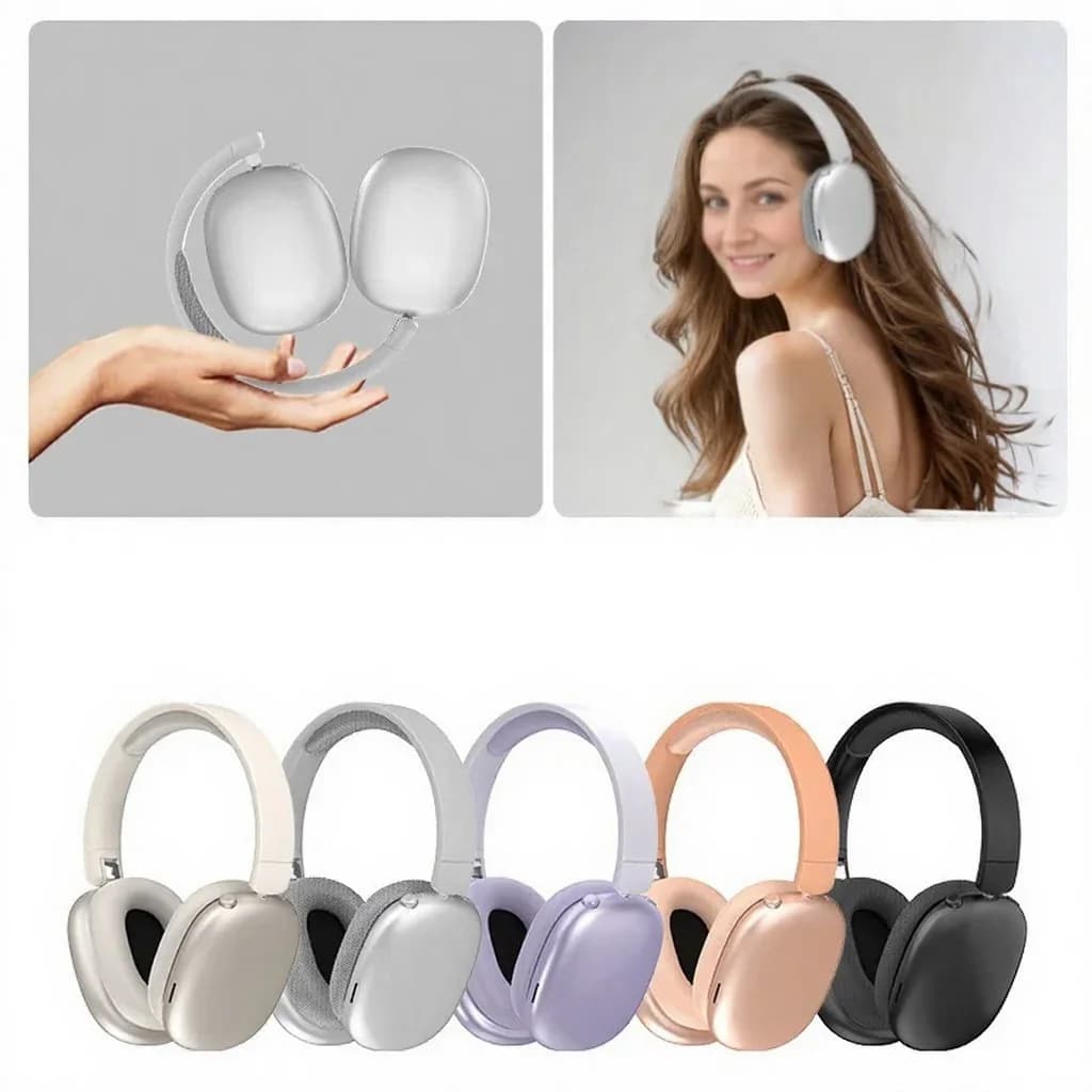 Kõrvapealsed juhtmevabad Bluetooth-kõrvaklapid FM-raadio ja TF-kaardipesaga