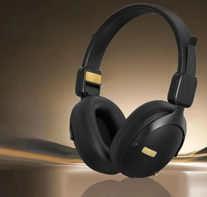 Retro stiilis juhtmevabad kõrvapealsed kõrvaklapid Bluetooth 5.4 ja pika akuga