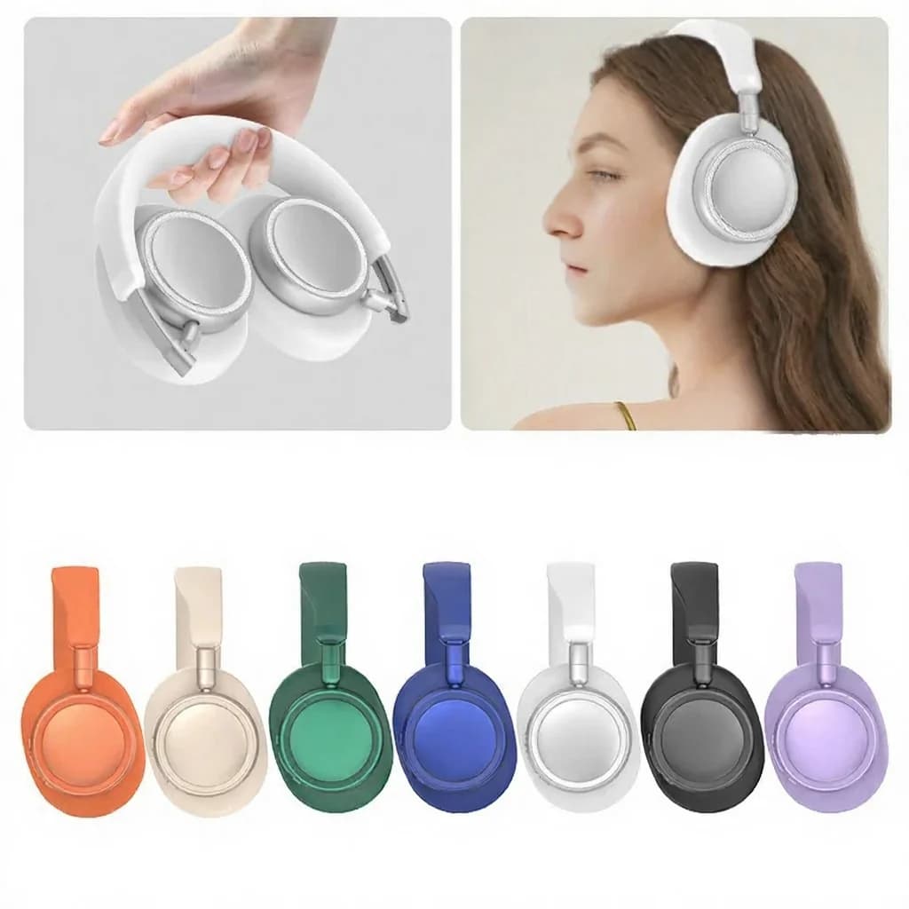 Kõrvapealsed juhtmevabad Bluetoothi kõrvaklapid sügava bassi ja Type-C laadimisega