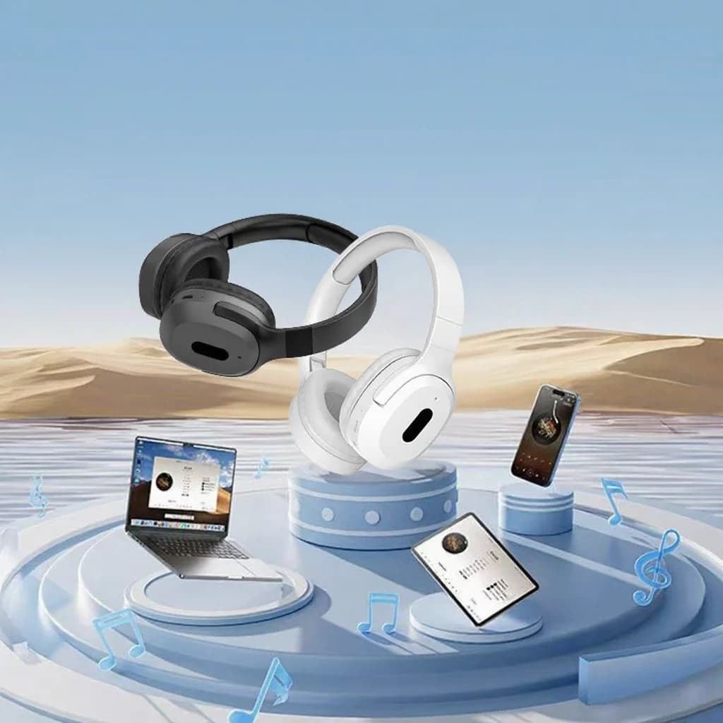 Juhtmevabad kõrvapealsed Bluetoothi kõrvaklapid Type-C stereo muusikaga