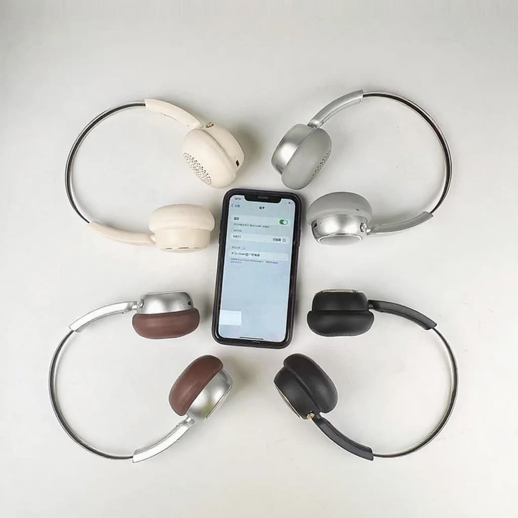 Retro-stiilis Bluetooth kõrvapealsed kõrvaklapid FM-raadio ja kokkupandava disainiga