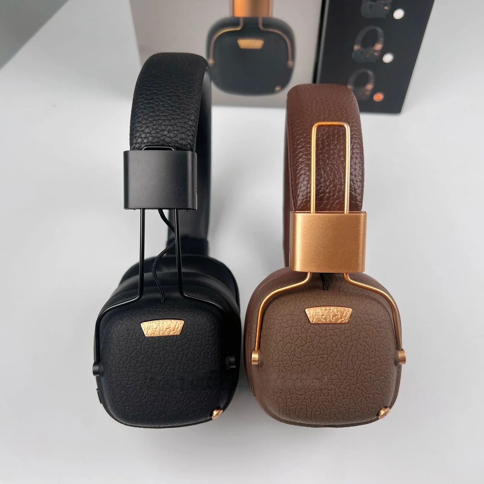 Retro-stiilis kõrvapealsed juhtmevabad Bluetooth-kõrvaklapid EQ-helirežiimidega