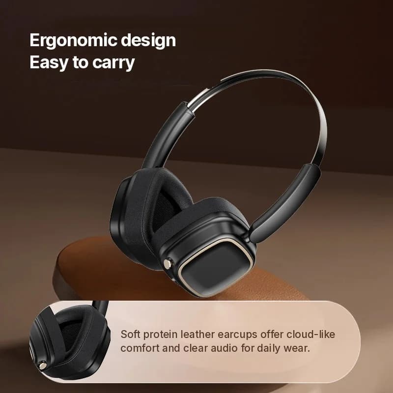 Retro kõrvapealsed juhtmevabad kõrvaklapid Bluetooth 5.4 Stereo Bass