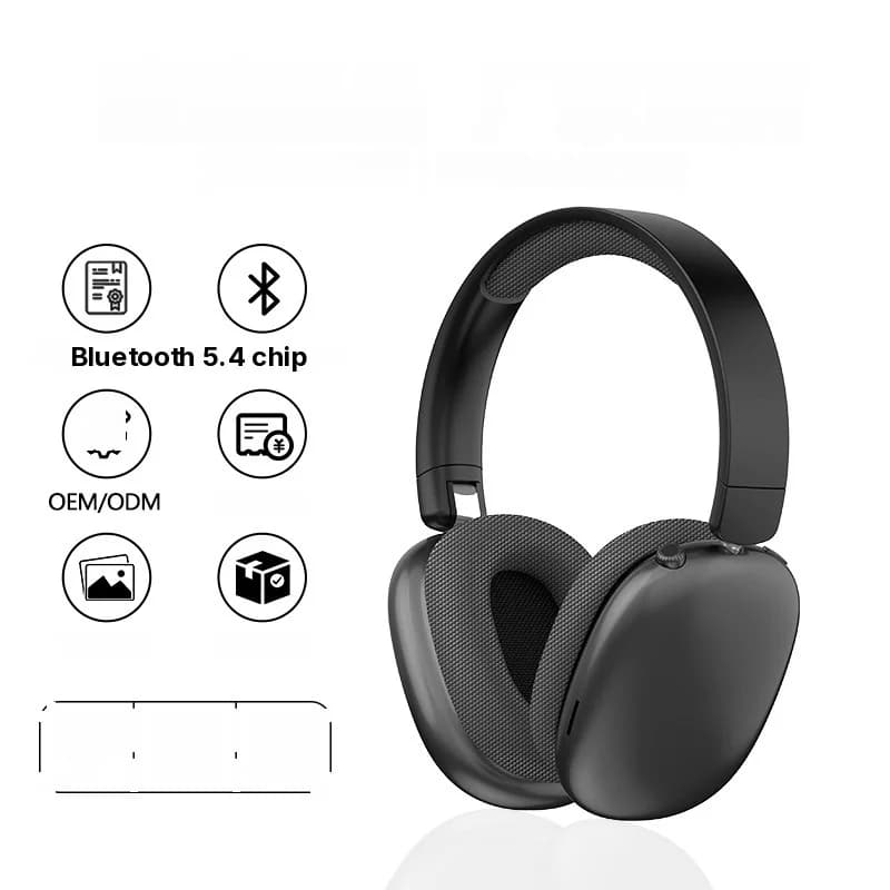 Kõrvapealsed juhtmevabad Bluetooth-kõrvaklapid FM-raadio ja TF-kaardipesaga