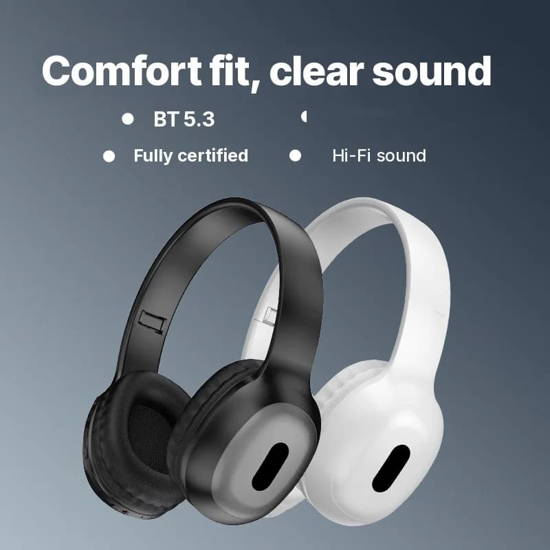Kõrvapealsed Bluetooth-kõrvaklapid TF-kaardi pesa ja AUX-sisendiga