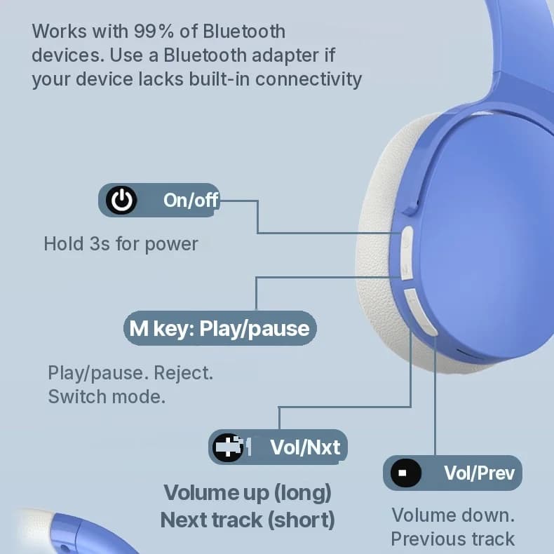 Juhtmevabad kõrva ümber käivad Bluetooth-kõrvaklapid pika aku tööajaga