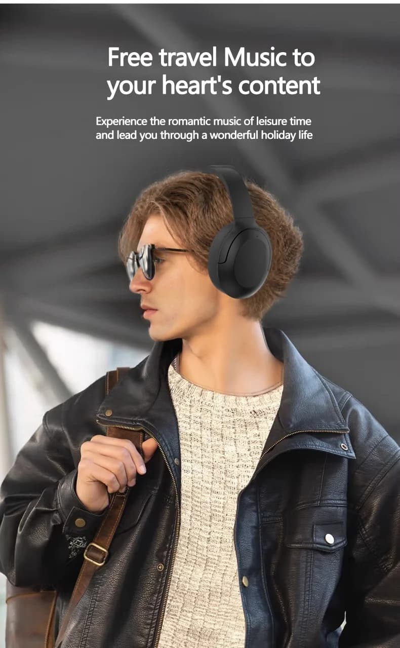 Aktiivse mürasummutusega Bluetooth kõrvaklapid, pealised, juhtmevabad 5.4