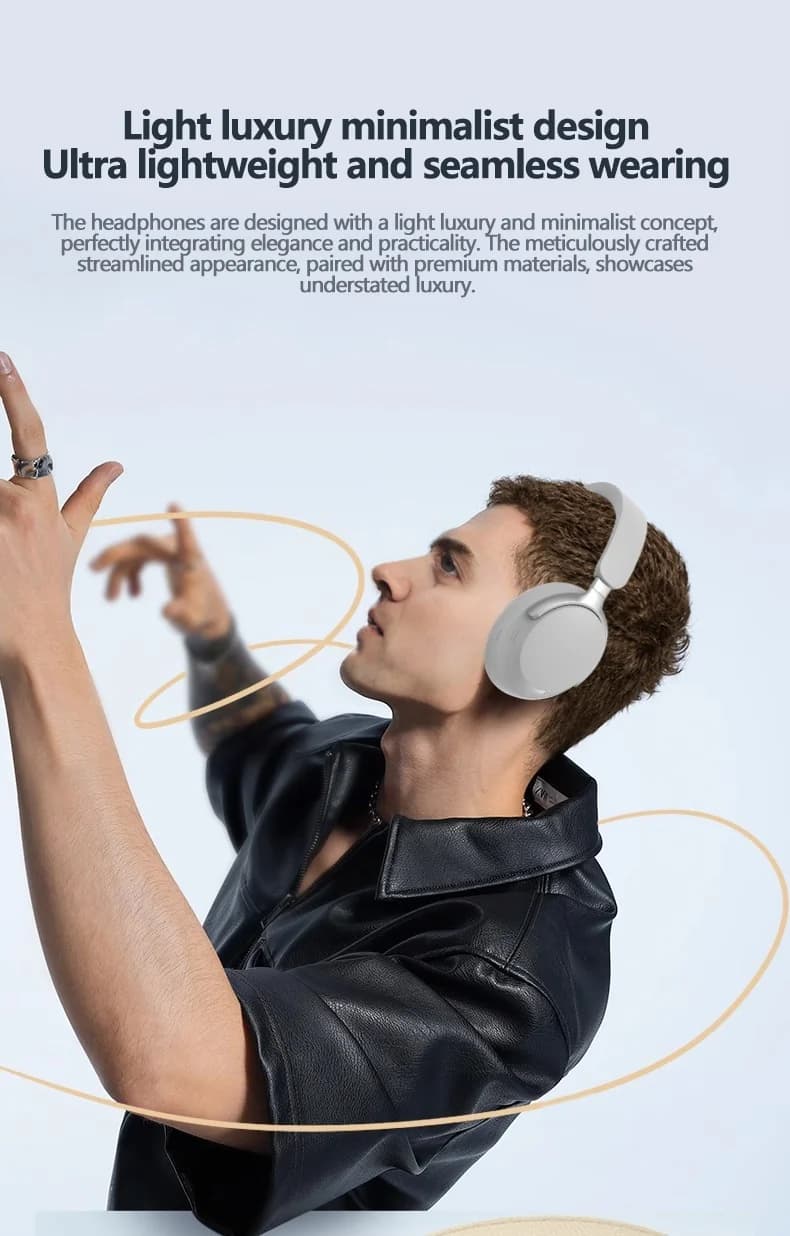 Juhtmevabad kõrvapealsed Bluetooth-kõrvaklapid 3D stereo heli ja pika akuga